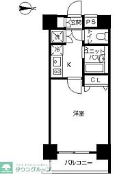 スカイコート神田5 1Kの間取図画像
