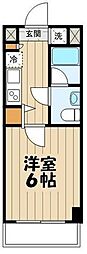 LE-LION豊洲WISEレジデンス 1Kの間取図画像