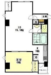 ラグジュアリーアパートメント東日本橋 1LDKの間取図画像