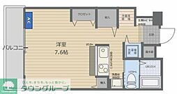 ヴィラ・ハーモニー中目黒 1Kの間取図画像