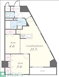 TerraceThe本郷 2LDKの間取図画像