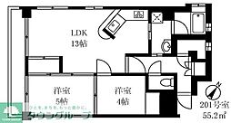 アール雪谷 1LDKの間取図画像