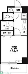 ヴィラクリヤマ 1Kの間取図画像