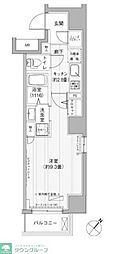 エムズサニーパレス月島 1Kの間取図画像
