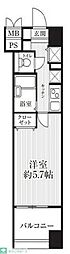 HF南麻布レジデンス 1Kの間取図画像
