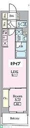 Garden Xavis門前仲町 1LDKの間取図画像