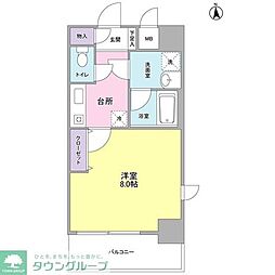セレーノ品川 1Kの間取図画像