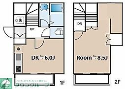 カミメグロガーデンホームズ 1DKの間取図画像