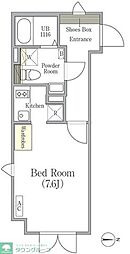 LAPiS南麻布 ワンルームの間取図画像