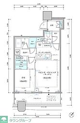 パークタワー勝どきサウス 1LDKの間取図画像