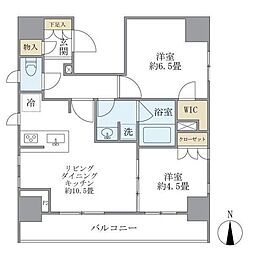 KDXレジデンス神田 2LDKの間取図画像
