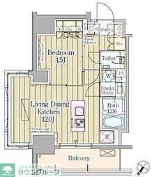 ParkAxis渋谷神山町 1LDKの間取図画像