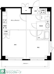 ルーブル森下 2DKの間取図画像