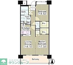 ATGPark東品川 2LDKの間取図画像