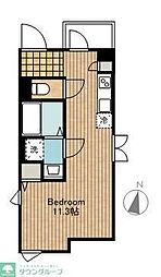 ガーデニア武蔵小山 ワンルームの間取図画像
