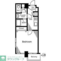 シルフィード東品川 1Kの間取図画像