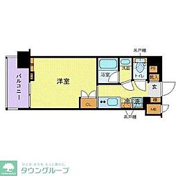 ZOOM品川南 1Kの間取図画像