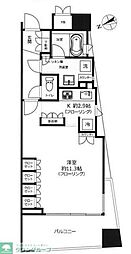 アクシルコート御茶の水 1Kの間取図画像