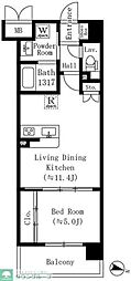 GRANSKYオオオカヤマ 1LDKの間取図画像