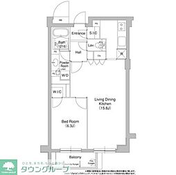 コンフォリア原宿 1LDKの間取図画像