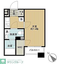 DUARES愛宕虎ノ門 1Kの間取図画像
