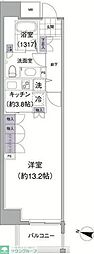 アビティ目黒 1Kの間取図画像