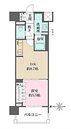 ザ・パークハウスアーバンス渋谷 1DKの間取図画像