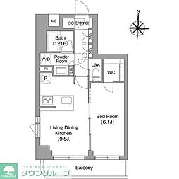 BPRレジデンス大島 1LDKの間取図画像