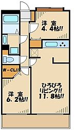 ステラコート 2LDKの間取図画像