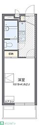 レオパレス俊 1Kの間取図画像
