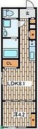 Opus南大井 1LDKの間取図画像