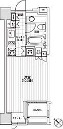 カスタリア銀座 ワンルームの間取図画像