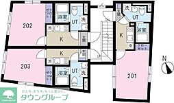 L'Allure不動前 1Kの間取図画像