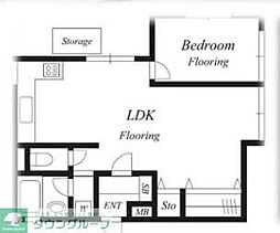 インペリアル渋谷神泉フラット 1LDKの間取図画像