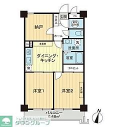 ライオンズマンション初台第2 2SDKの間取図画像