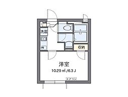 クラウド3本郷 1Kの間取図画像