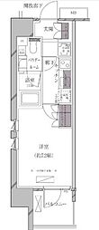 A-standard芝浦 1Kの間取図画像