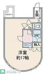 カドルA ワンルームの間取図画像