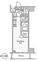 レジディア御茶ノ水3 ワンルームの間取図画像