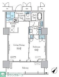 HARUMIFLAGPORTVILLAGED棟 1LDKの間取図画像