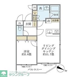 The Shinagawa East Residence 1LDKの間取図画像