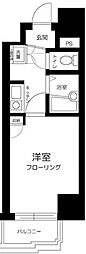 ルーブル西五反田 1Kの間取図画像