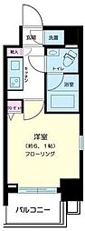 エクセリア芝大門 1Kの間取図画像