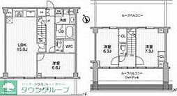 六本木デュープレックスエムズ 3LDKの間取図画像