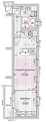 GALAHILLS武蔵小山 1LDKの間取図画像