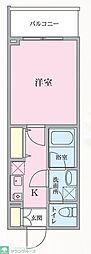 プライマル西大井グリーン 1Kの間取図画像