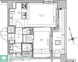 ASYLCOURT大森西 1LDKの間取図画像