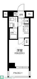 スカイコート品川パークサイド 1Kの間取図画像