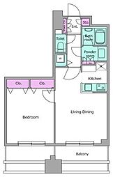 レジディア西麻布 1LDKの間取図画像