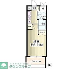 スカイパーク御苑 1Kの間取図画像